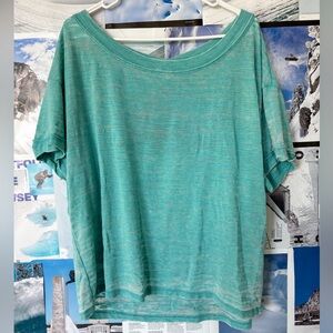 We The Free Short Sleeve Slouchy Open Back Tee